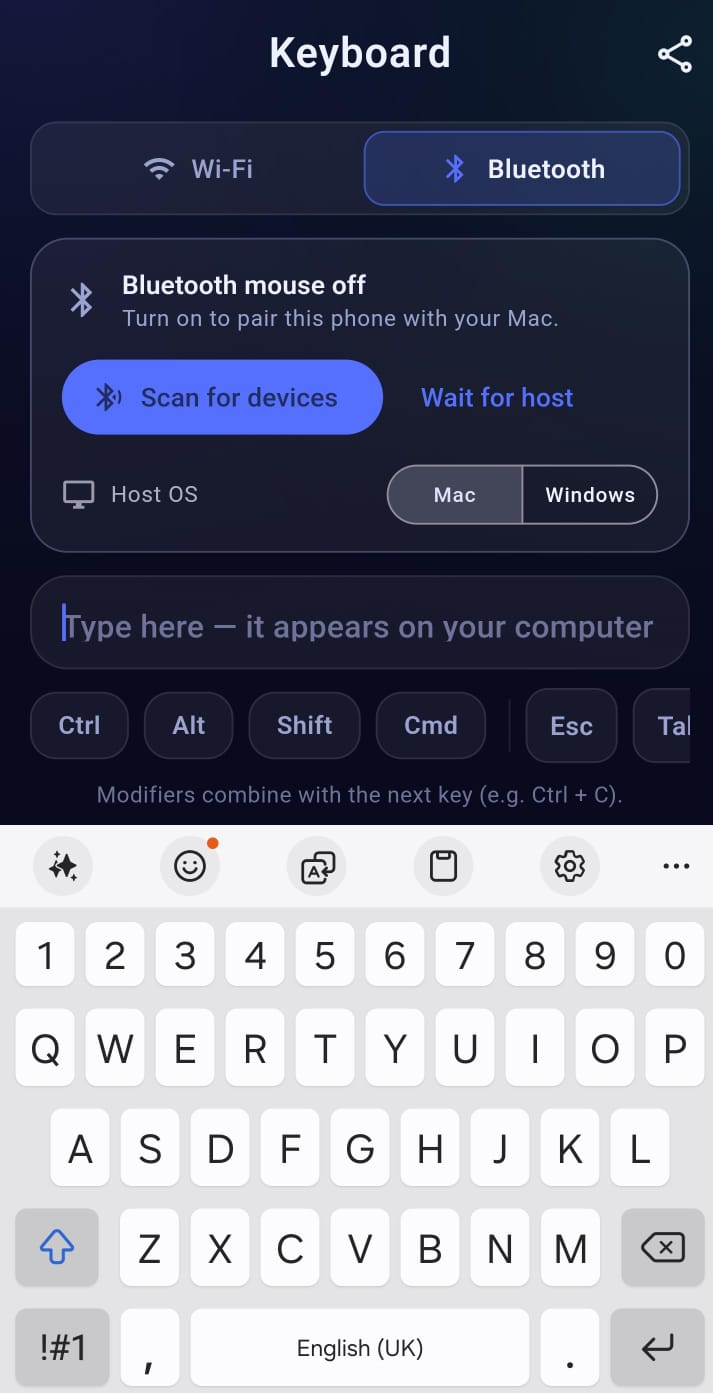 Keyboard screen